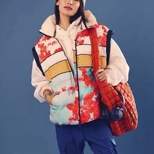 NWT FP Movement In A Bubble Printed Puffer Vest.